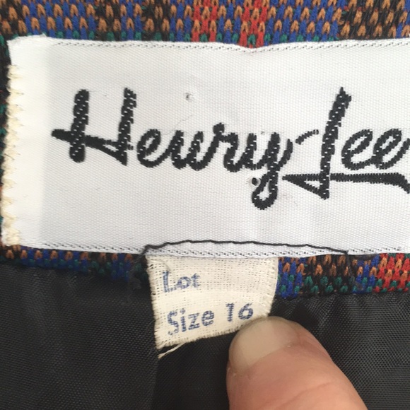 Vintage Plaid Henry Lee Blazer Size 16 - Picture 6 of 12